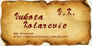 Vukota Kolarević vizit kartica